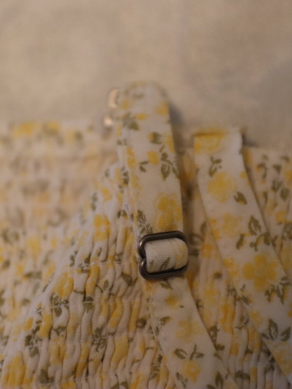 Hollister Spaghetti Strap Smocked Bodice Tiered Ruffle Hem Floral Print Dress M - Picture 4 of 16